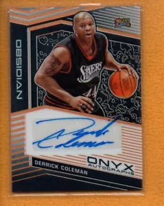 Derrick Coleman 2019-20 Obsidian BK Onyx Electric Etch Orange Prizm Auto /50 - Picture 1 of 4