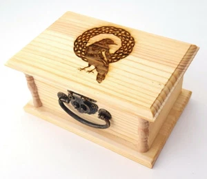 Celtic Raved Wooden Box, Wooden Gift Box Free Personalizaed Engraving - Picture 1 of 9