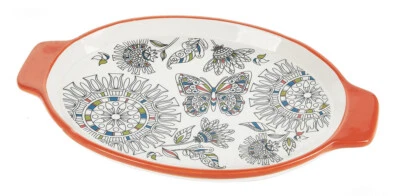 Ganz Home Cocina Comedor 11 pulgadas Ovalado Plato para Servir Mariposa -Flora y Fauna ER45276 Foto 1 de 3