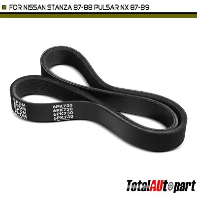 Serpentine Belt for Nissan Stanza 87-88 Pulsar NX 87-89 1.6L 1.8L 2.0L 28.9 in - Image 1 of 4