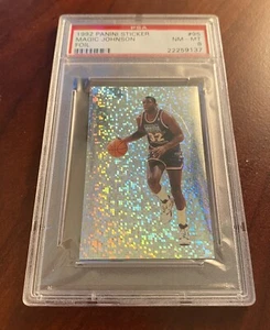 1992 Panini Sticker Magic Johnson PSA NM-MT 8 - Picture 1 of 2