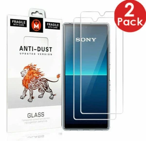 2X Tempered Glass Screen Protector For Sony Xperia 1 II 5 10 III L4 L3 L1 XA2 L2 - Picture 1 of 6