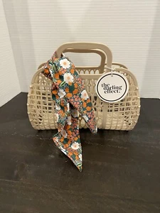 The Darling Effect Tan Jelly Bag With Scarf - Picture 1 of 7