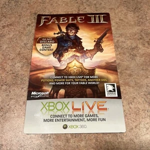Fable III 3 Bonus Game Content Card Code Brand New Unused Xbox 360 New - Picture 1 of 5