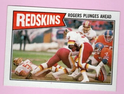 1987 Topps Football #63 Washington Redskins Team Card - Image 1 of 2