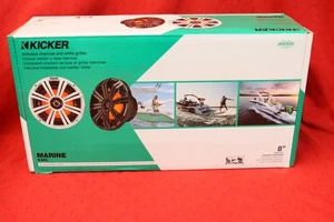 Kicker 45KM84L 8" Full Range Marine Boat Speakers KM8 Used #U1 - Picture 1 of 24