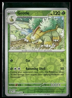Pokemon Grotle #011/162 SV05: Temporal Forces Common NM Reverse Holo - Image 1 of 2