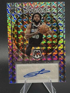 2022-23 Panini Mosaic Julian Champagnie #RS-JUL Silver - Green Ice Auto - X2 - Bild 1 von 4