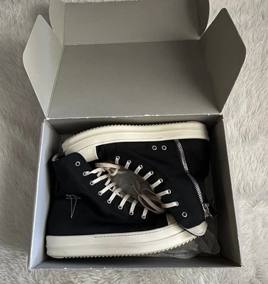 Rick Owens Drkshdw Ramones Alto Negro 45 CON CAJA - Imagen 1 de 4