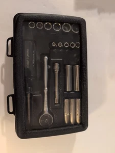 Craftsman USA 19-Piece 1/4" Drive SAE Socket Set No 34800 - Picture 1 of 2