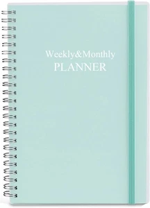 Undated weekly monthly planner organizer 5 85 x 8 25 teal - Picture 1 of 7