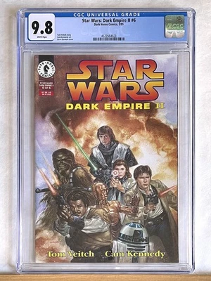 STAR WARS DARK EMPIRE II #6 : CGC 9.8 NM/MT : 1995, Dark Horse, 1st App Anakin S - Image 1 of 2