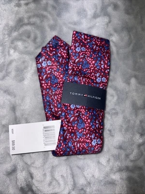 Corbata floral Tommy Hilfiger para hombre azul granate rosa 60x3,25 Foto 1 de 4
