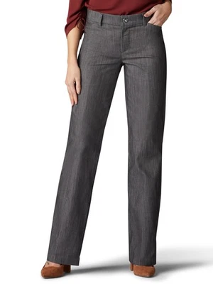 Womens Ultra Lux Comfort with Flex Motion Trouser Pant Carbon Rinse 6 Short - Image 1 of 3