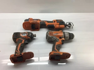 RIDGID 18V Power Tool Set R86447 Reciprocating Saw, R86034 Impact Driver, Drill - Picture 1 of 8