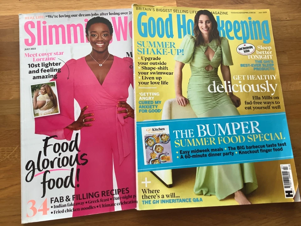 2 MAGAZINE ISSUES SLIMMING WORLD 2022 & GOOD HOUSEKEEPING 2025 EXC.COND. - Image 1 of 1