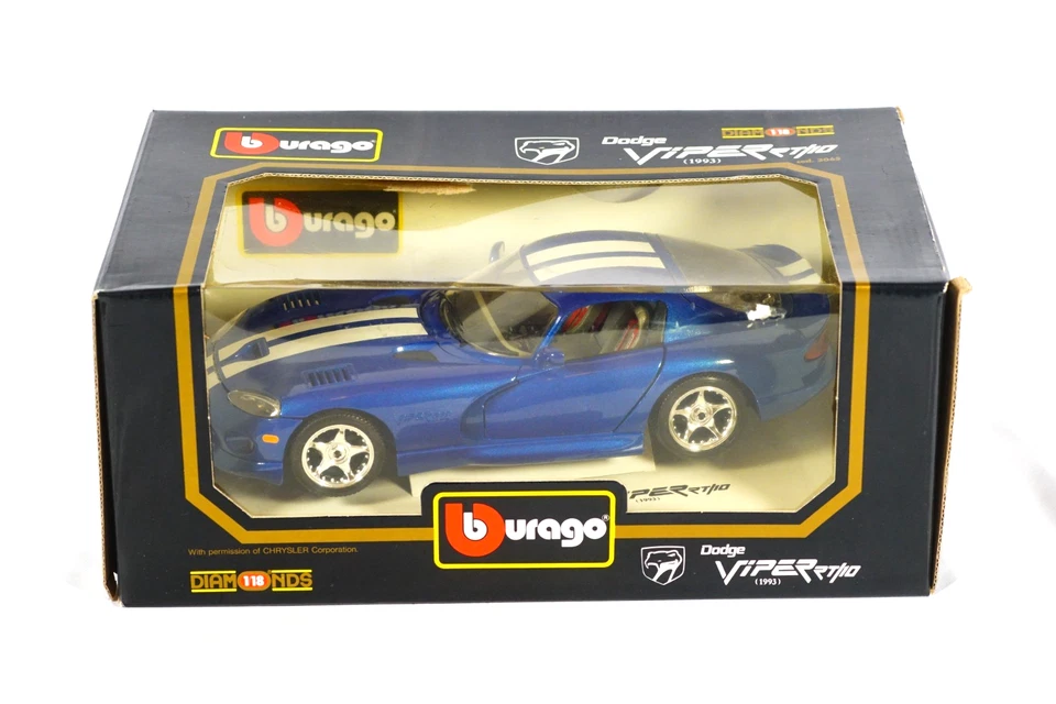 Dodge Viper RT/10 1993 coche diecast azul escala 1:18 serie Diamonds Foto 1 de 4