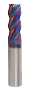 Fresa de extremo de carburo de 1/2" 4 flautas cuadrada Power capa azul - Imagen 1 de 4