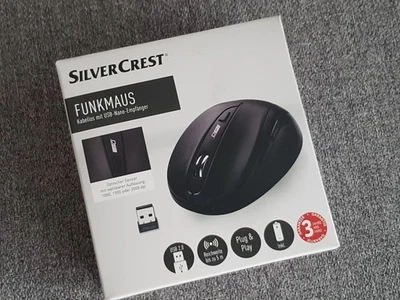 Funkmaus mit USB 2.0-Nano-Empfänger bis zu 5 m +Batterien von SILVER CREST - Bild 1 von 4