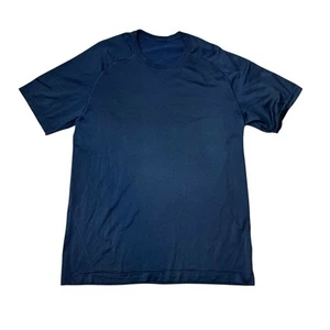 Lululemon Mens Dark Blue Performance T Shirt Size LARGE Short Sleeve - Picture 1 of 9