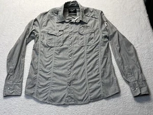 Hard Rock Cafe Hotel Mens Shirt M Western Pearl Snap Guitar Co Long Sleeve - Picture 1 of 5