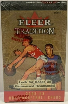 2002/03 FLEER TRADITION NBA BASKETBALL HOBBY BOX 24 PACKS YAO MING RC NEW SEALED - Image 1 of 4
