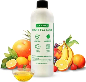 Fly Away Fruit Fly Liquid Lure - Trap Fruit Flies Fast. Safe around Food. Fruit - Picture 1 of 12