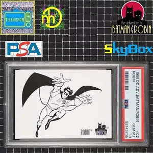 1995 Skybox Adventures of Batman & Robin - C2 Robin Coloring Card - PSA 10 GEM - Picture 1 of 4