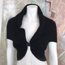 Ronen Chen Black Wool Alpaca Shrug Sweater Size 1