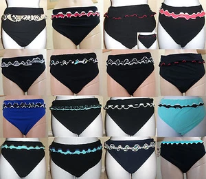 NWT genuine PROFILE swimsuit pant bottom with colored ruffle, 6,8,12, 14, 10, 16 - Picture 1 of 27
