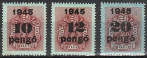 Hungary 1945. Assistant porto black op./ postage due set MNH (**) Mi.: 160-162 - Picture 1 of 1