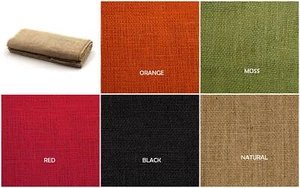 One Jute Burlap Table Cover Overlay finished edges - 60" x 60" - Choose Colors - Picture 1 of 6