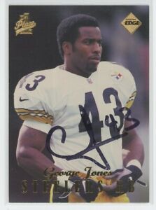 George Jones 1998 Collectors Edge Steelers Signed Auto Autograph Card Authentic
