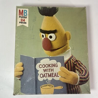 VTG Sesame Street 24 piece 15" x 12.5" by Milton Bradley 1976 Bert “Cooking” - Image 1 of 4