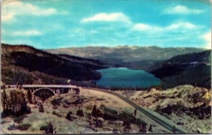 Postal de Donner Summit Bridge Donner Lake Highway 40 California CA - Imagen 1 de 2