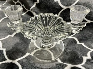 ANTIQUE Paden City Glass Maya Double Candelabra 1930s FAST HANDLING - Picture 1 of 5
