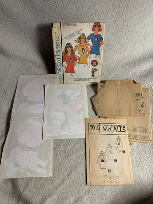 Raggedy Ann and Andy McCall's Misses Shirt Transfers Sewing Pattern Vintage 80s - Image 1 of 4