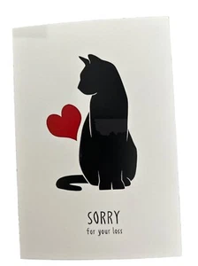 Greeting Card Sympathy 'loss Of Your Pet' Pet Sympathy 12x8cm Cat - Bild 1 von 3