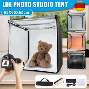 Fotobox Fotostudio Lichtzelt Photobox 65CM Tischplatte Fotografie Leuchtkasten - Bild 1 von 14