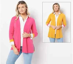 Cárdigan reversible Susan Graver Every Day LK Fusion-rosa/mandarina-XL-A479181 - Imagen 1 de 2