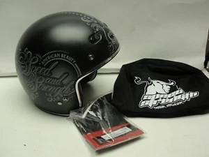 Retro Looking Speed and Strength SS600 Open Face Helmet Black Medium Bobber - Picture 1 of 8