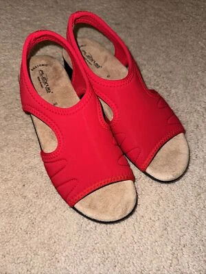 Flexus by Spring Step Nyaman Red Sandals Women's Size 40/US 9, Made in Italy - Image 1 of 4