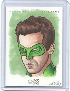 Boceto de tarjeta autografiada de Linterna Verde CZX Cryptozoic por Kristen Allen #1/1 - Imagen 1 de 2
