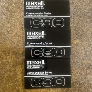 Maxwell C90 (3) Professional Communicator Series Blank Cassette Tapes - Picture 1 of 6