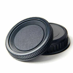 2PCS Black Body Cap and Lens Rear Cap Set for Pentax K Mount SLR DSLR Camera - Picture 1 of 6