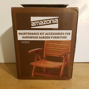 Amazonia 8 pc Maintenance/Restore Kit Accessories for Hardwood Garden Furniture