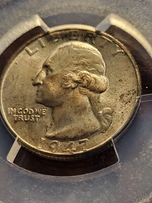 1947 D Washington Silver Quarter,  PCGS MS66, Denver     invoi    g640ej - Image 1 of 4