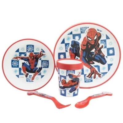 Marvel Spiderman Kids Children Character BPA Free Premium Microwave 5pc Dinner - Image 1 of 2