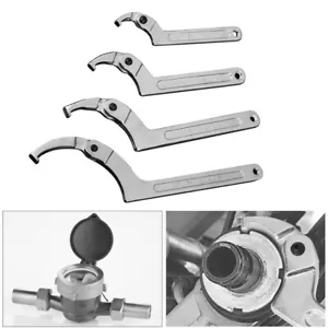 7-15inch Wrench Adjustable Hook Spanner Screw Nuts Driver Automobile Repair Tool - Picture 1 of 40