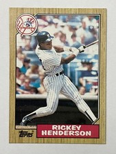 Ricky Henderson NEAR MINT CENTERED SHARP 1987 Topps #735 New York Yankees HOF